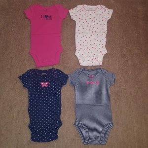 Carter's 4 pack short sleeve bodysuits